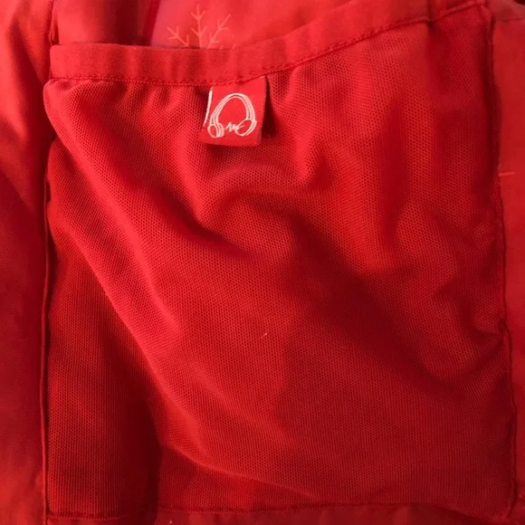 Womens American Eagle Shelter Series removable faux fur on hood sz S bright red - Picture 13 of 14